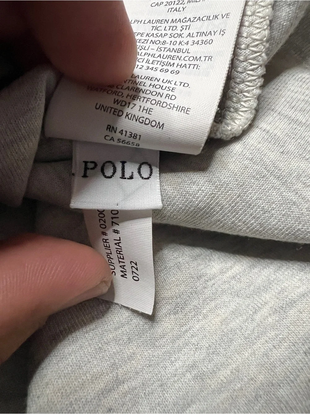 Polo by Ralph Lauren Heather Gray Zip-Up Hooded Sweatshirt